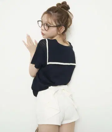 TITTY&CO. 백 리본 숏 팬츠 / 화이트 / M 사이즈