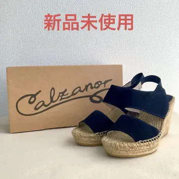 미사용 새상품 박스 포함 Calzanor 칼자노르 샌들 블랙 37 사이즈