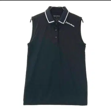 테일러메이드 TaylorMade 여성용 슬리브리스 피케 셔츠 M 블랙