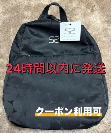 사보이 백팩 여성용 블랙 지퍼 외출 여행 택 포함