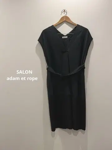 SALON adametrope 벨트 V 넥 원피스