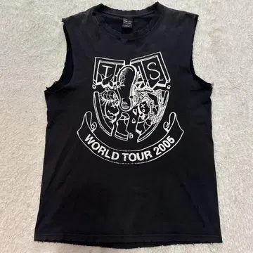 넘버나인 05AW 하이스트 시기 WORLDTOUR 데미지 탱크탑