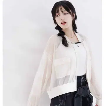 Boka nii [신상] 시어 메쉬 블루종