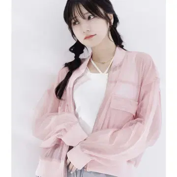 Boka nii [신상] 시어 메쉬 블루종