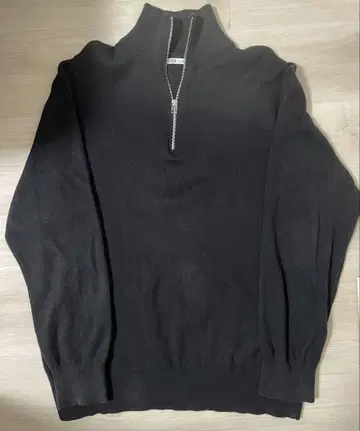 [ ZARA ] rn 77302 블랙 하이넥 스웨터 지퍼