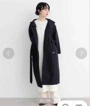 caph 롱 코트/후드