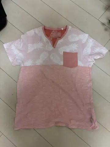 GUESS 파인애플 패턴 반팔 셔츠 XL