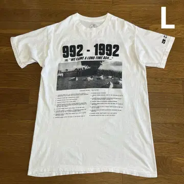 KLF AMBIENT 포토 프린트 티셔츠 L 화이트 블랙 992-1992
