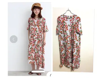 팰리시 패턴 롱 원피스