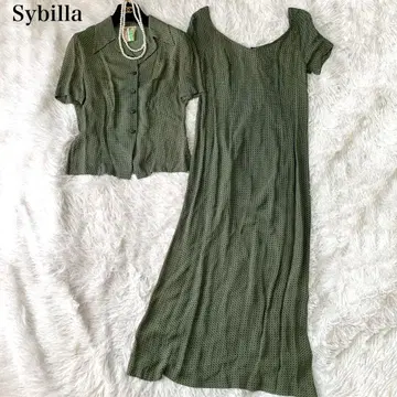 Sybilla 기하학 패턴 원피스 셋업 클리닝 완료 40 사이즈