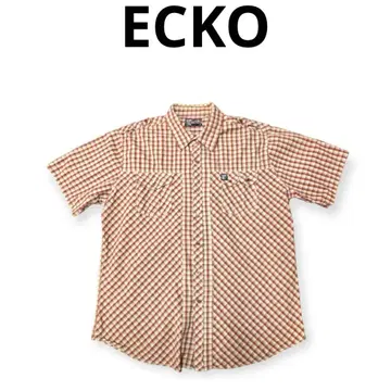 [여름 아이템] ECKO 빅 사이즈 반팔 체크 셔츠 2XL