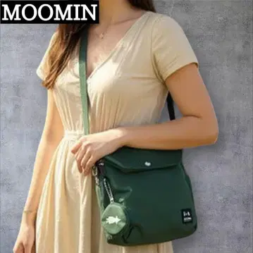 신상품 인기 MOOIN 여성용 그린 숄더백 스나프킨 백