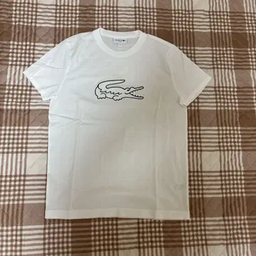 LACOSTE 슬림핏 티셔츠 US M 화이트