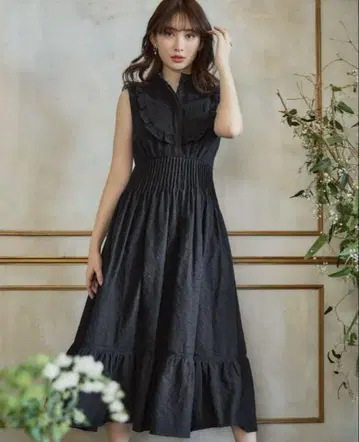 하립투 Paisley Cotton Lace Long Dress S