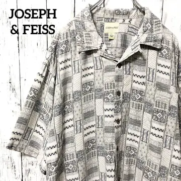 C2224 JOSEPH & FEISS 알로하 셔츠 실크 반팔 셔츠 XL