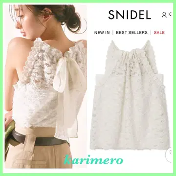 완판 색상 신상 새상품 SNIDEL 스나이델 홀터 컷 풀오버