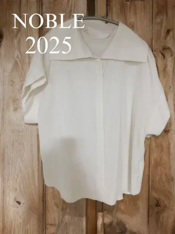 NOBLE 워셔블 2WAY 와이드 칼라 큐프라 블라우스 2025 새상품급