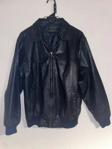 블랙 가죽 자켓 GENUINE LEATHER