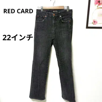 RED CARD 다크 그레이 스트레이트 데님