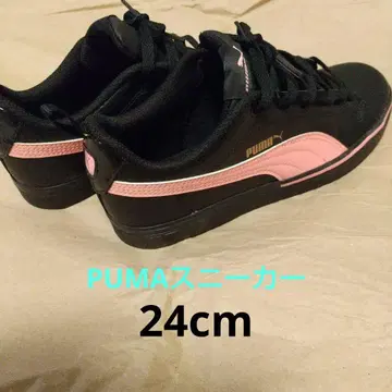 PUMA 블랙 핑크 로우컷 신발
