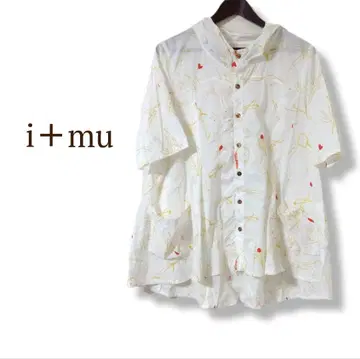 i+mu 이무 센소유니코 후드 부착 블라우스