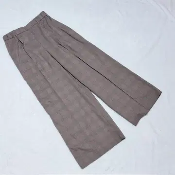 KN0193 [아베베] 와이드 팬츠 [XL] 허리 전체 밴딩 글렌체크
