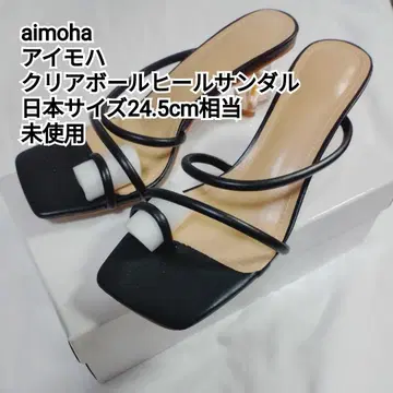 아이모하 클리어 볼 힐 샌들 일본 사이즈 24.5cm 상당 미사용