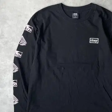 13659 OBEY 백 프린트 롱 슬리브 T셔츠