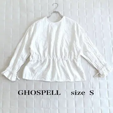 GHOSPELL 고스펠 화이트 셔츠 손목 허리 끈 리본 포함 S 사이즈