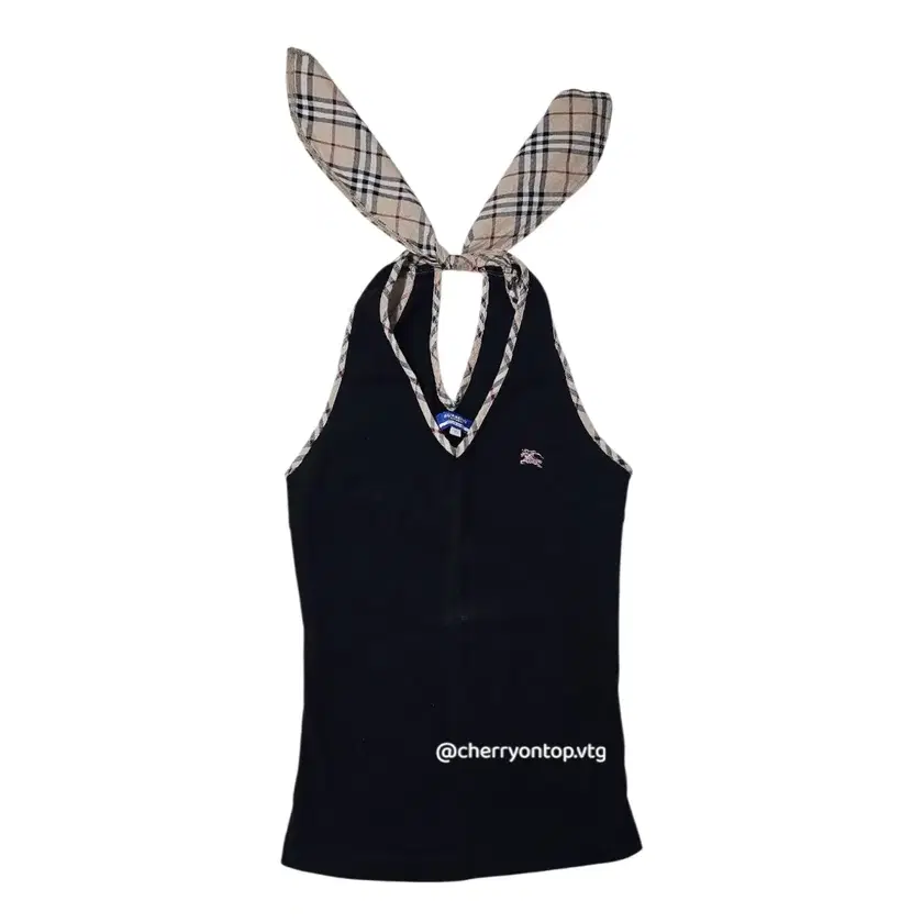 美品✨BURBERRY BLUE LABEL タンクトップ デカロゴ ピンク バーバリーブルーレーベル ピンクロゴ ラメ タンクトップ 38 y2k