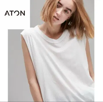ATON 에이트 / 슬리브리스 티셔츠 화이트