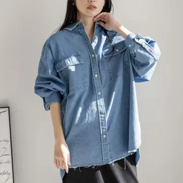 로리즈팜 데님 BIG 셔츠