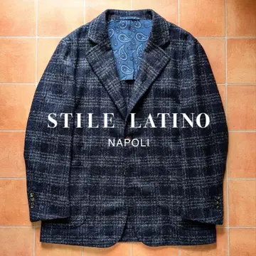 stile latino 네이비 자켓 플란넬 체크 46