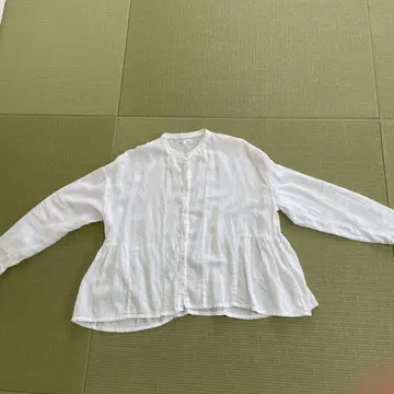시삼코보 더블 거즈 블라우스 화이트