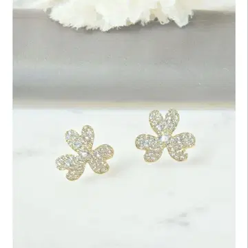 THE HANY Bijoux 하트 플라워 귀찌 실버 허니 상자