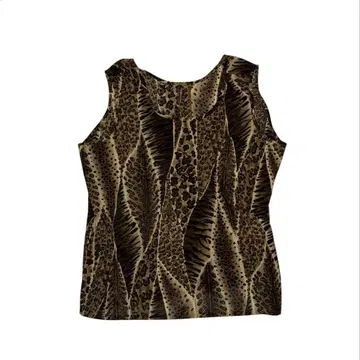 Vintage Leopard No Sleeve Tops