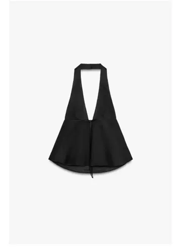 [새상품] 완판템 ZARA 리본 디테일 홀터넥 상의 뷔스티에