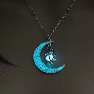 인기 NO3 달 호박 펜던트 발광석 나이트 라이트 목걸이