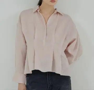 GALLARDAGALANTE 린넨 허리 쉐이프 셔츠