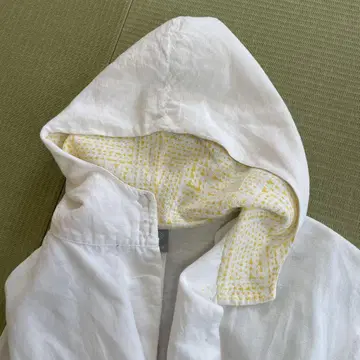 kapuwa 코튼 린넨 후드 코트
