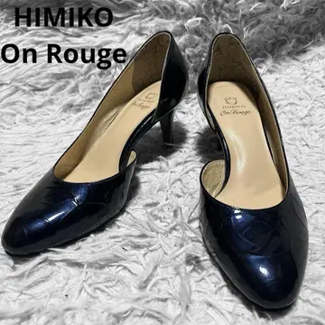 HIMIKO On Rouge 펌프스 23cm 네이비 계열 광택 가죽 느낌