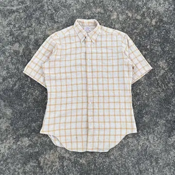70년대~ McGREGOR 체크 무늬 직조 린넨 버튼 다운 셔츠