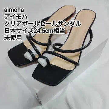 아이모하 클리어 볼 힐 샌들 일본 사이즈 24.5cm 상당 미사용