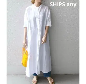 SHIPS any 프렌치 린넨 셔츠 원피스