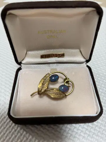오스트레일리아 오팔 브로치 18CT 골드 클래드