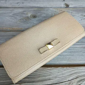 훌라 FURLA 리본 모티브 2단 접이식 장지갑 여성용