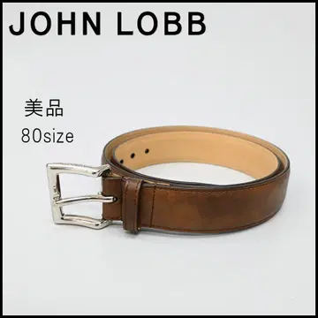 46217 JOHNLOBB 존 롭 벨트 브라운 가죽 남성용