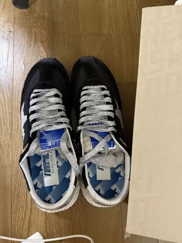 GOLDEN GOOSE 스니커즈 블랙/실버 Marathon