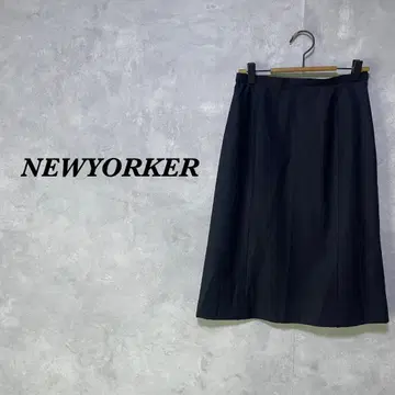 뉴요커 스커트 무릎 기장 울 67-93 네이비 4160