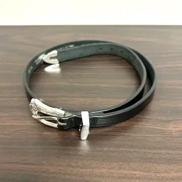 [ 새상품급 ] TORY LEATHER 토리레더 실버 벨트 블랙 30